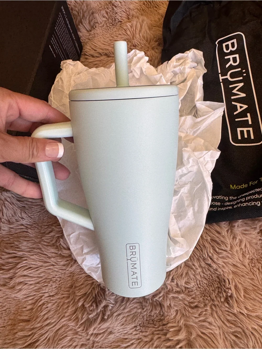 BrüMate ERA 30 oz Mint Straw Tumbler with Handle